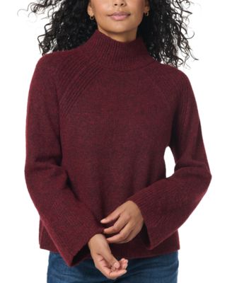 Women's Mock-Neck Long-Sleeve Loose-Fit Sweater