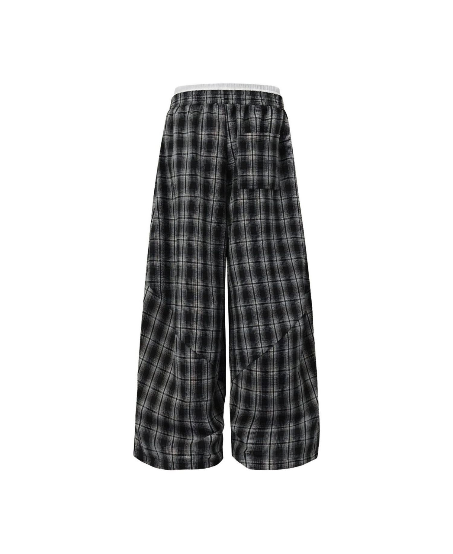 Women's Baggy Wide-Leg Plaid Sweatpants