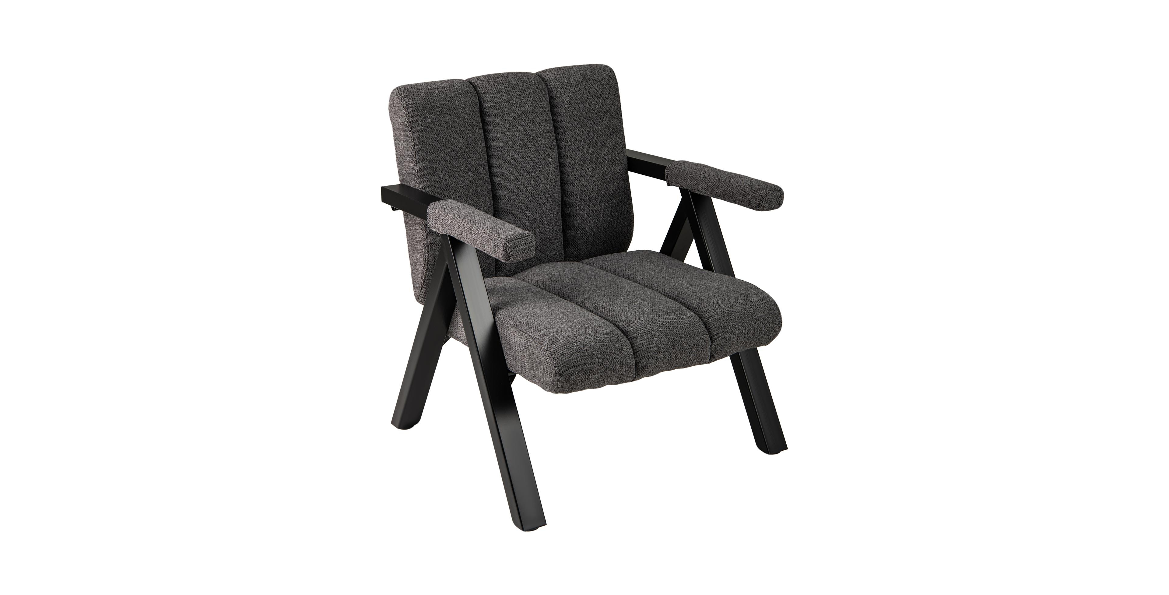 Mecale Oversized Accent Chair with Metal Frame and Armrests
