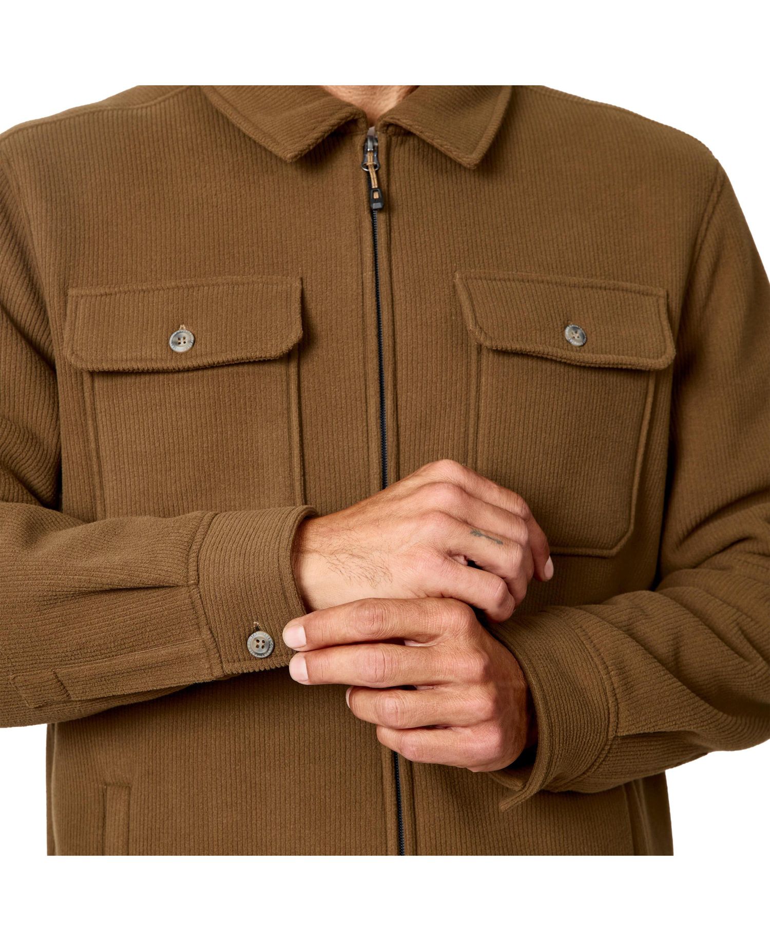 Men's Chill Out Corded-Fleece Full-Zip Sherpa-Lined Shirt Jacket
