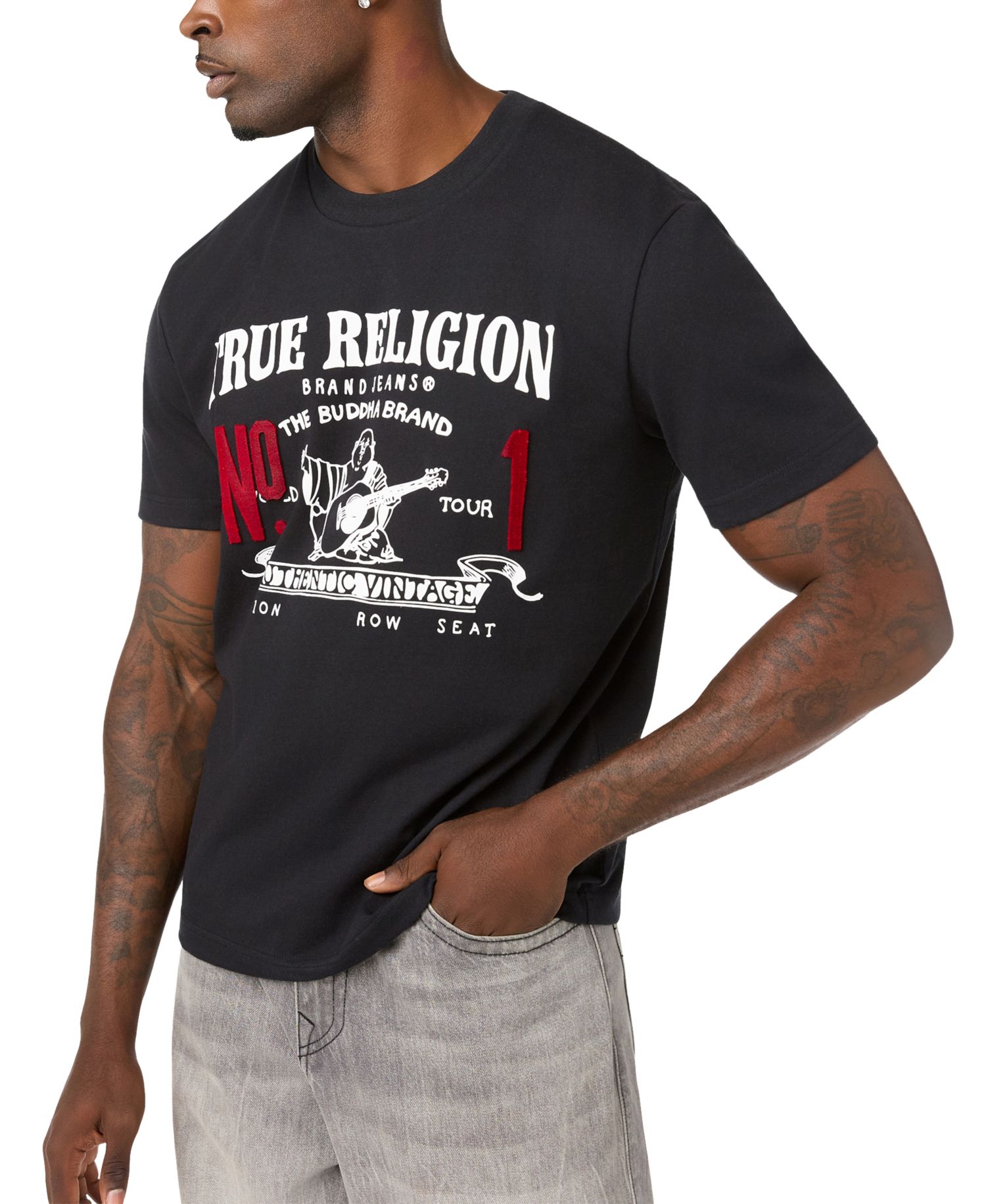 Men's True Vintage Logo Tee Crewneck T-Shirt