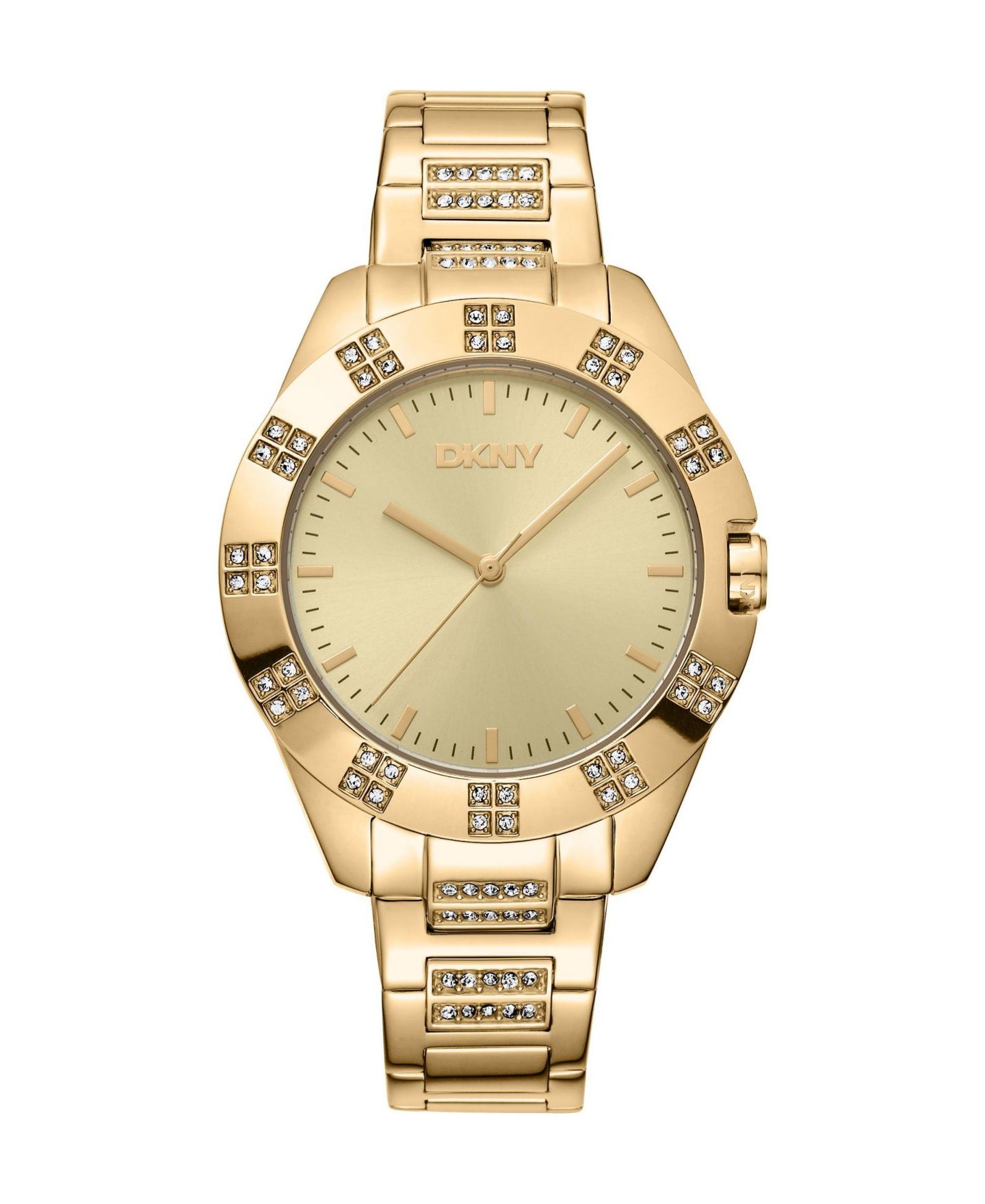 Женские часы DKNY Evening Quartz Gold-Tone Stainless Steel Bracelet Watch, 36mm, цвет: Золотой — фото 1
