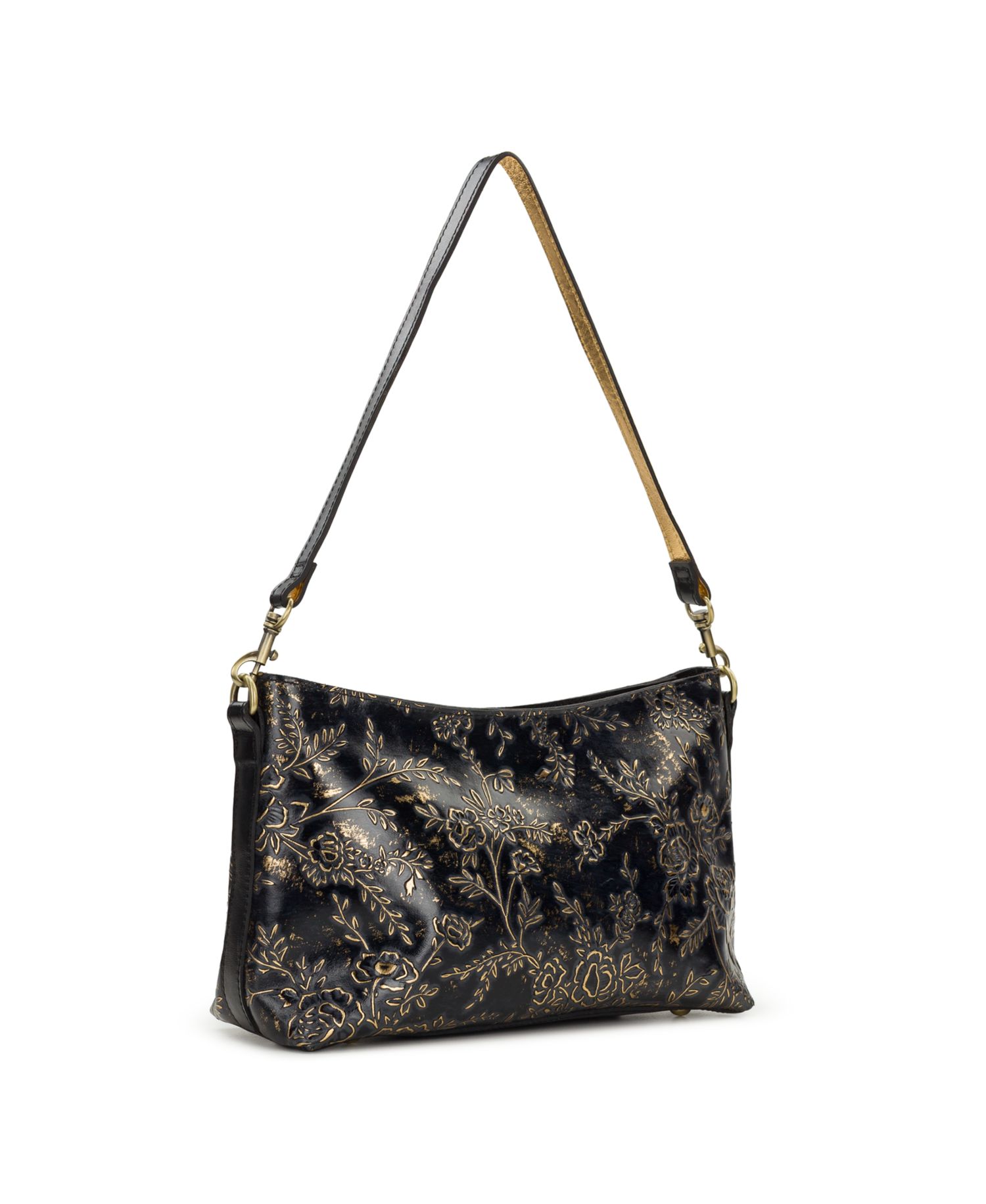 Betta Rose Garden Leather Small Crossbody Handbag