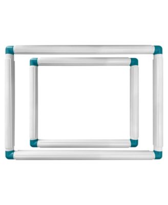 2 Pack Square Embroidery Hoops Cross Snap Frames Easy Assembly Versatile Craft Use