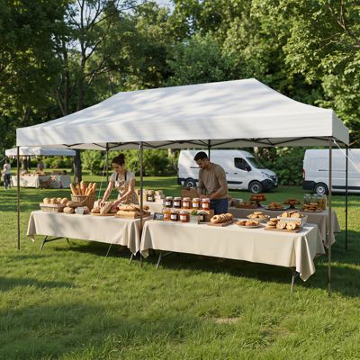 Pop Up Canopy Tent, Instant Setup Waterproof UV Protection Shelter with Roller Bag for Wedding Camping Lawn