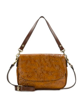 Abbey Rose Garden Leather Crossbody Bag