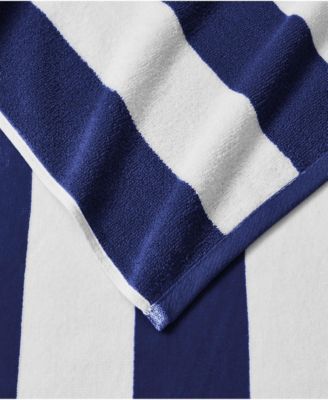 Cotton Velour Cabana Stripe Beach Towel, 4 Pack 30" x 60"