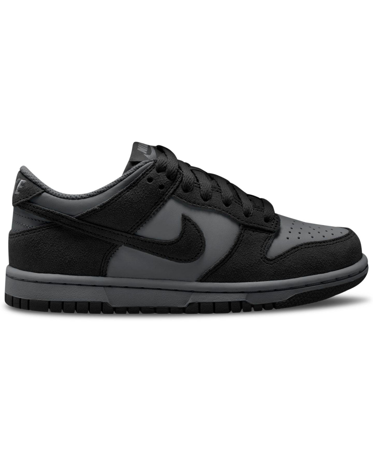Детские кроссовки Nike Dunk Low Retro, цвет: Серый / Чёрный — фото 1