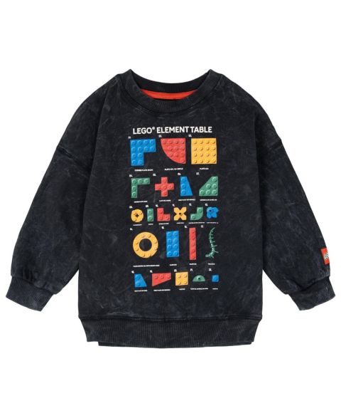 Толстовка LEGO Graphic Crewneck Long-Sleeve Pullover для мальчиков-малышей, цвет: Варёный чёрный