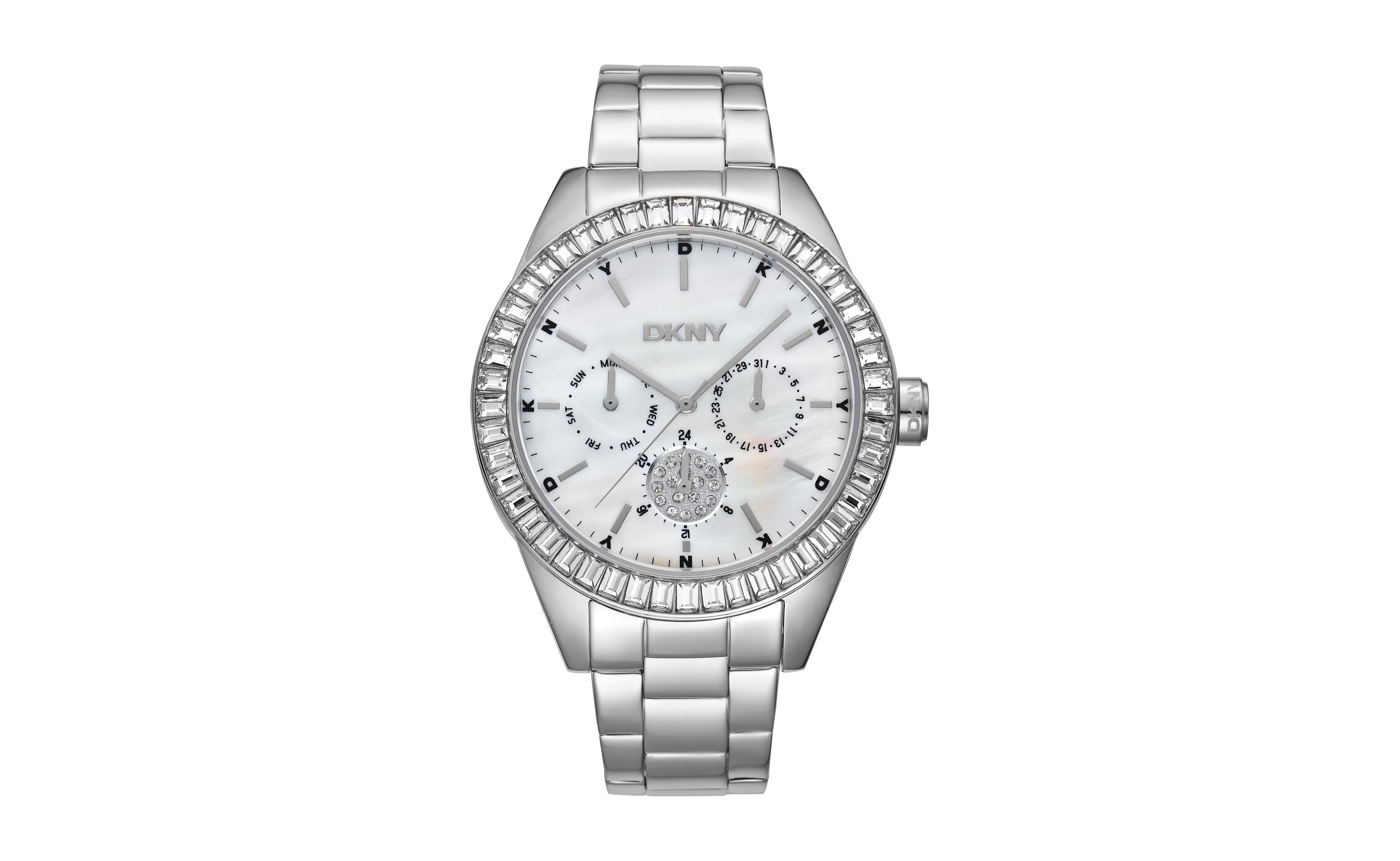 Dkny Women's Quartz Water-Resistant Evening Stainless Steel Bracelet Watch, 40mm