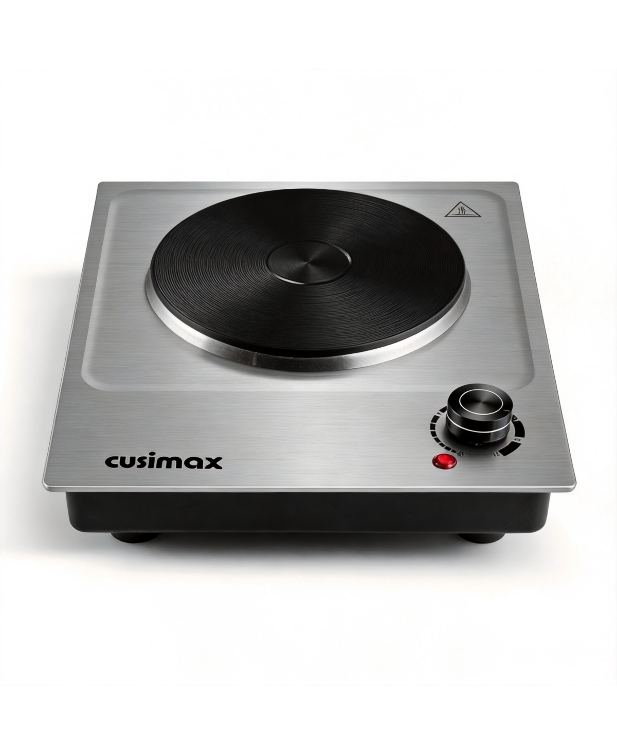 Cusimax 1500W Electric Hot Plate 11 Power Levels Portable Countertop Burner Easy To Clean Stainlee Steel Cooktop - White