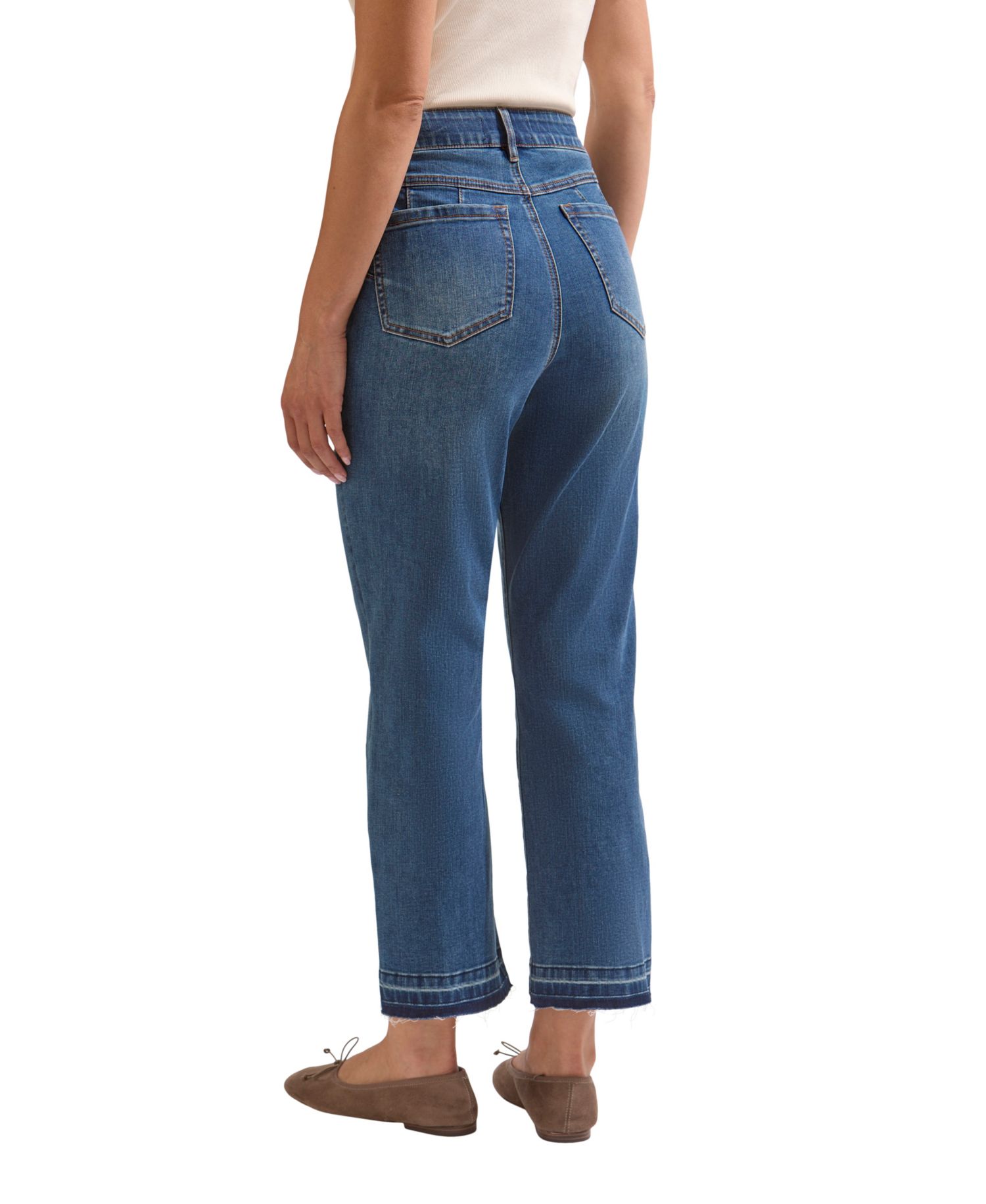 Women's Sophia Mid-Rise Micro-Flare Stretch-Denim Jeans