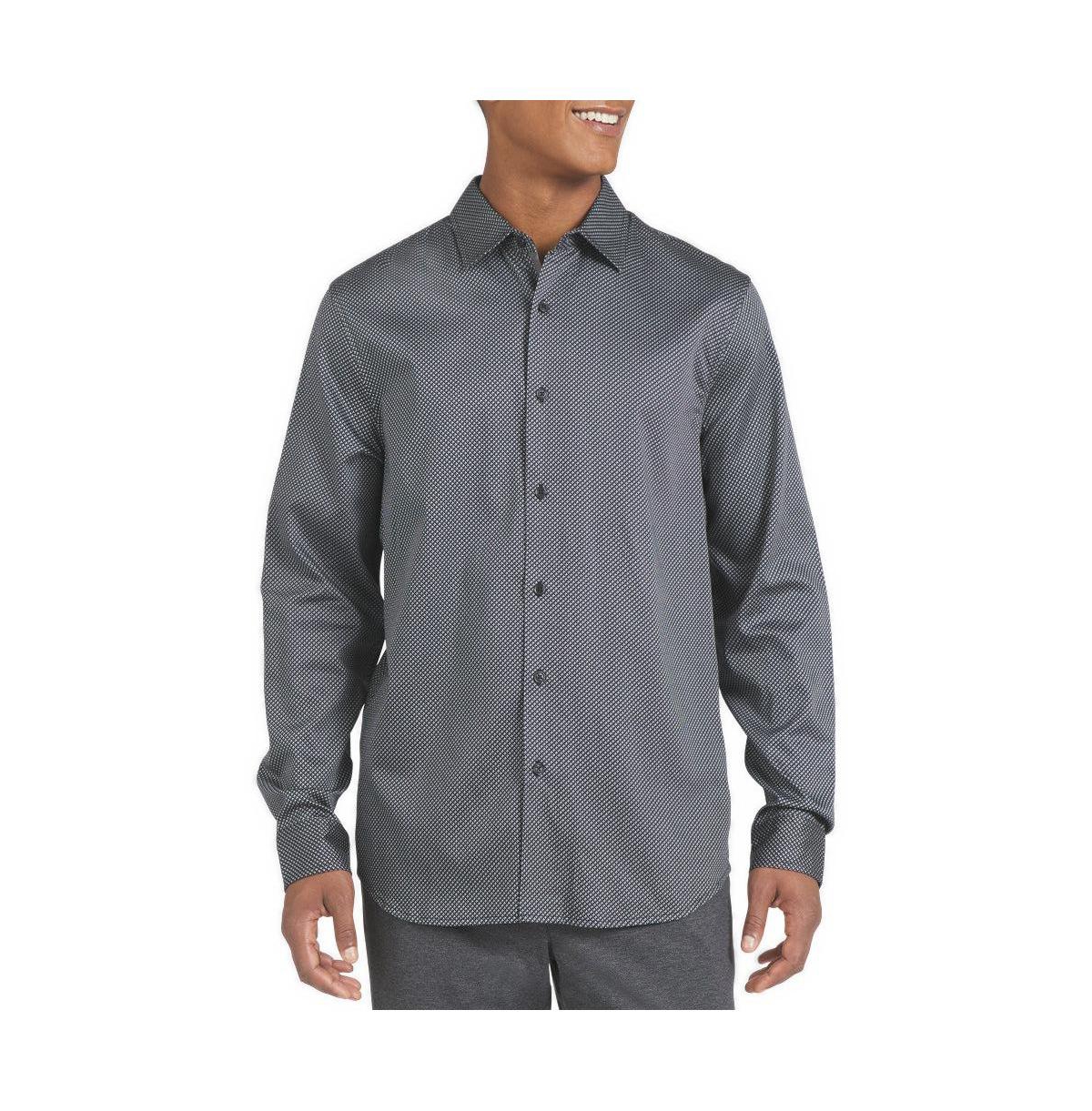 Dkny Men's Rider Stretch Regular-Fit Allover-Print Long-Sleeve Shirt