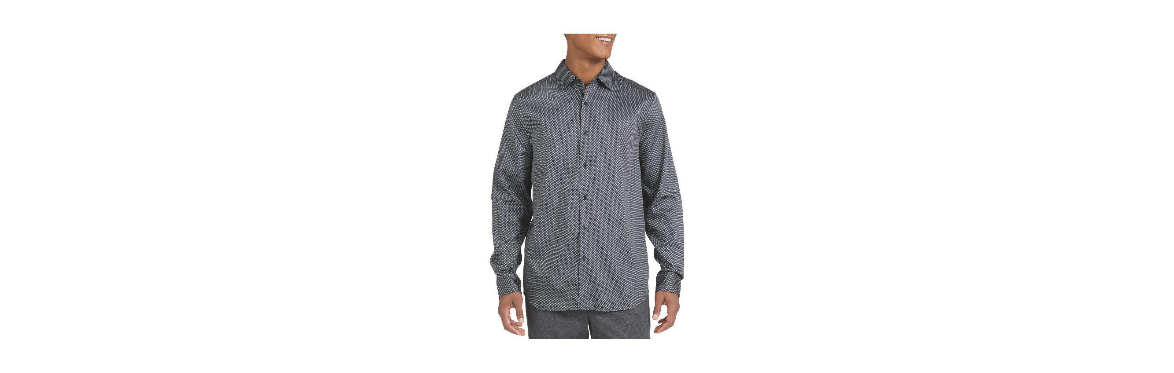 Dkny Men's Rider Stretch Regular-Fit Allover-Print Long-Sleeve Shirt