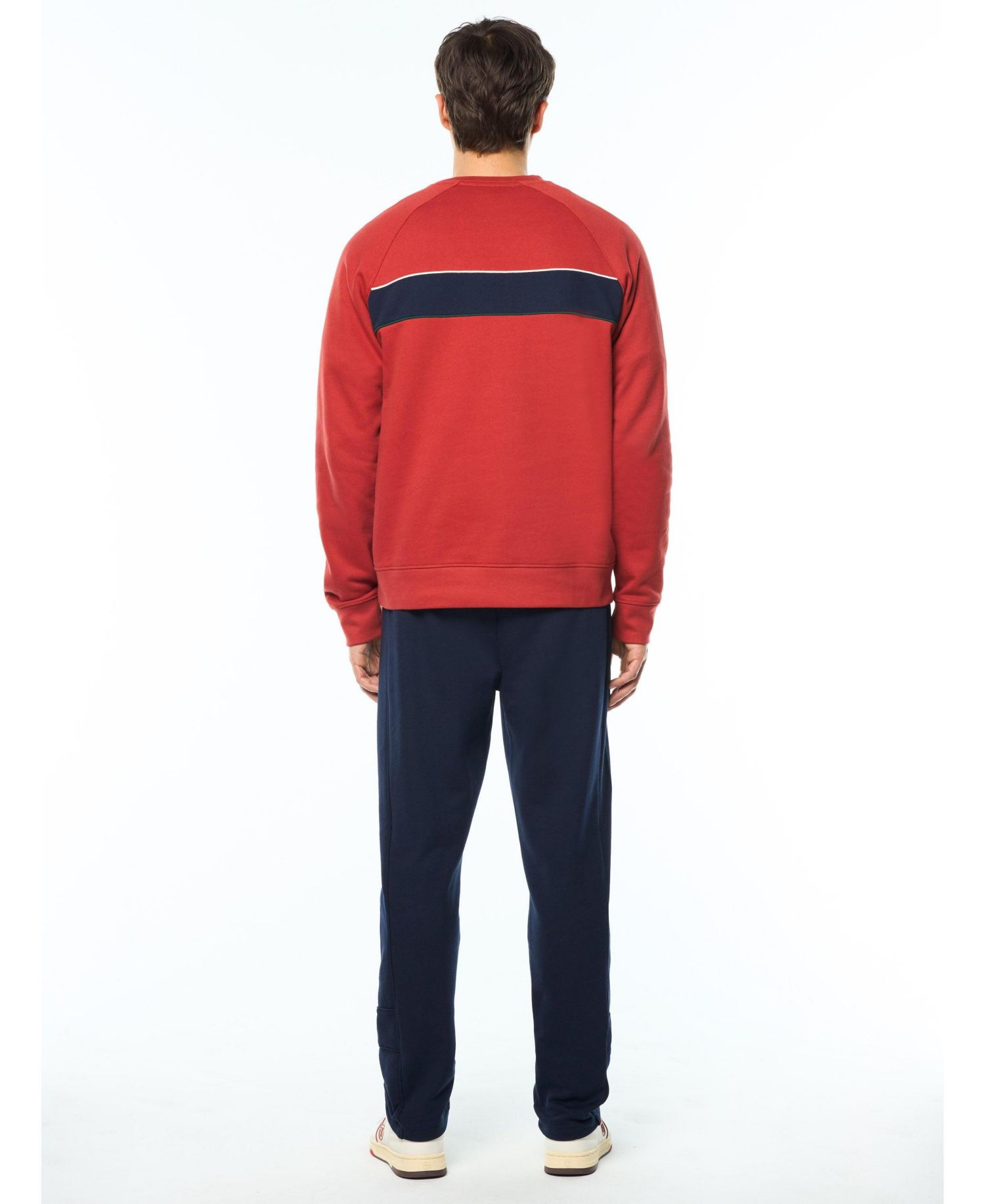 Men's Tricolore Tri-Color Embroidered Monogram Premium French Terry Sweatshirt