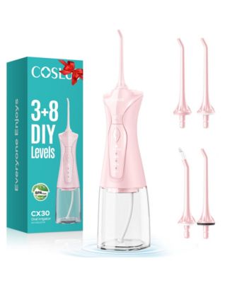CX30 Water Dental Flosser Pick for Teeth, 300ML, IPX7 Waterproof, Portable, Rechargeable, for Home Travel