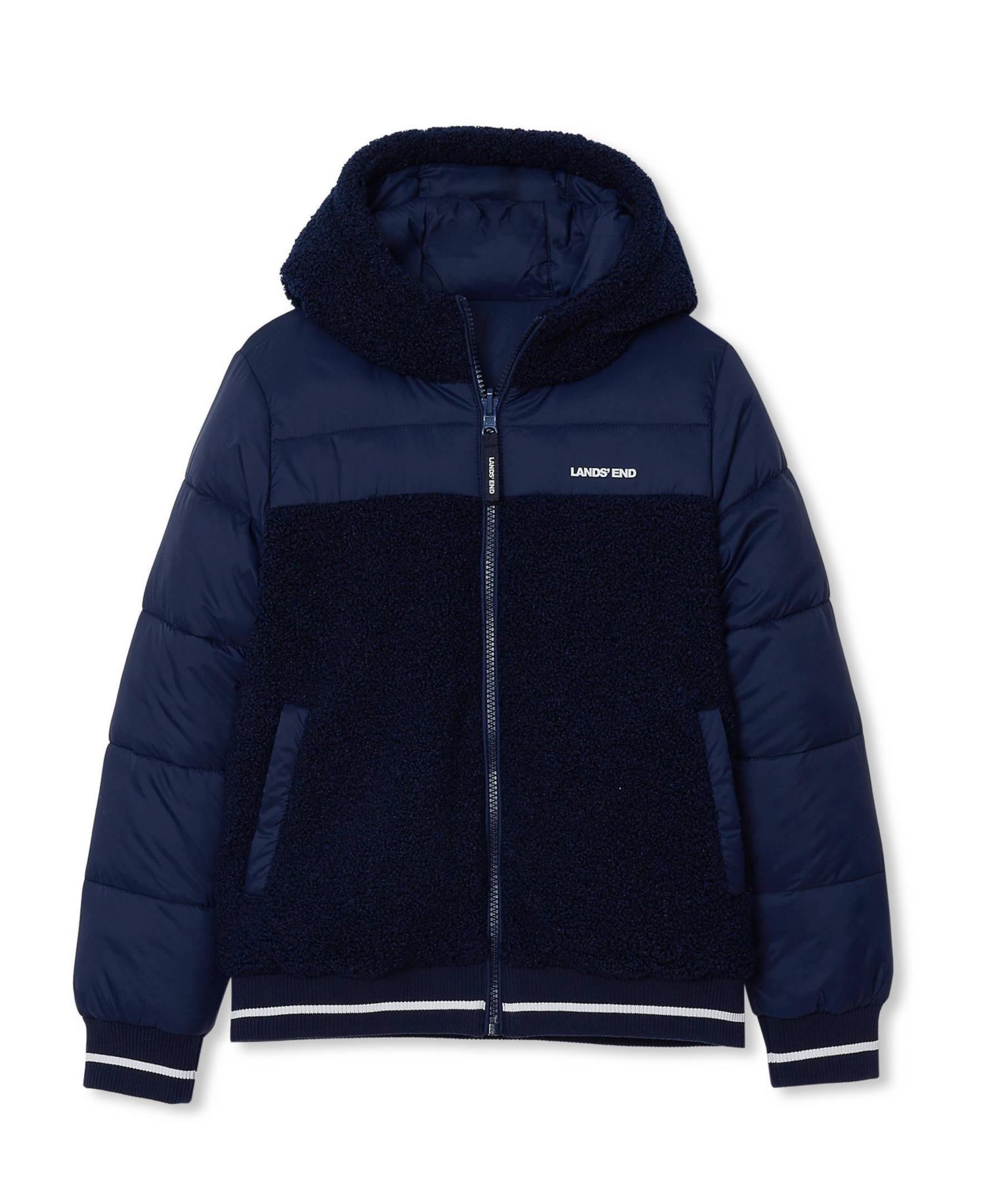 Boys' and Girls' 4-16 FeatherFree Reversible Water-Resistant Hooded Jacket