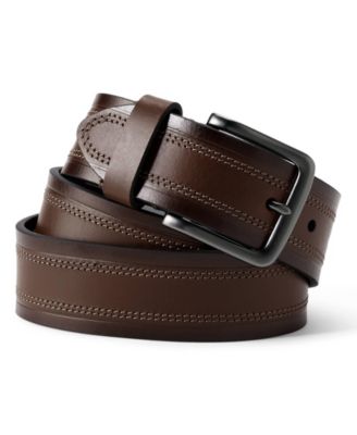 Full-Grain Leather Domed Edges Chino Belt