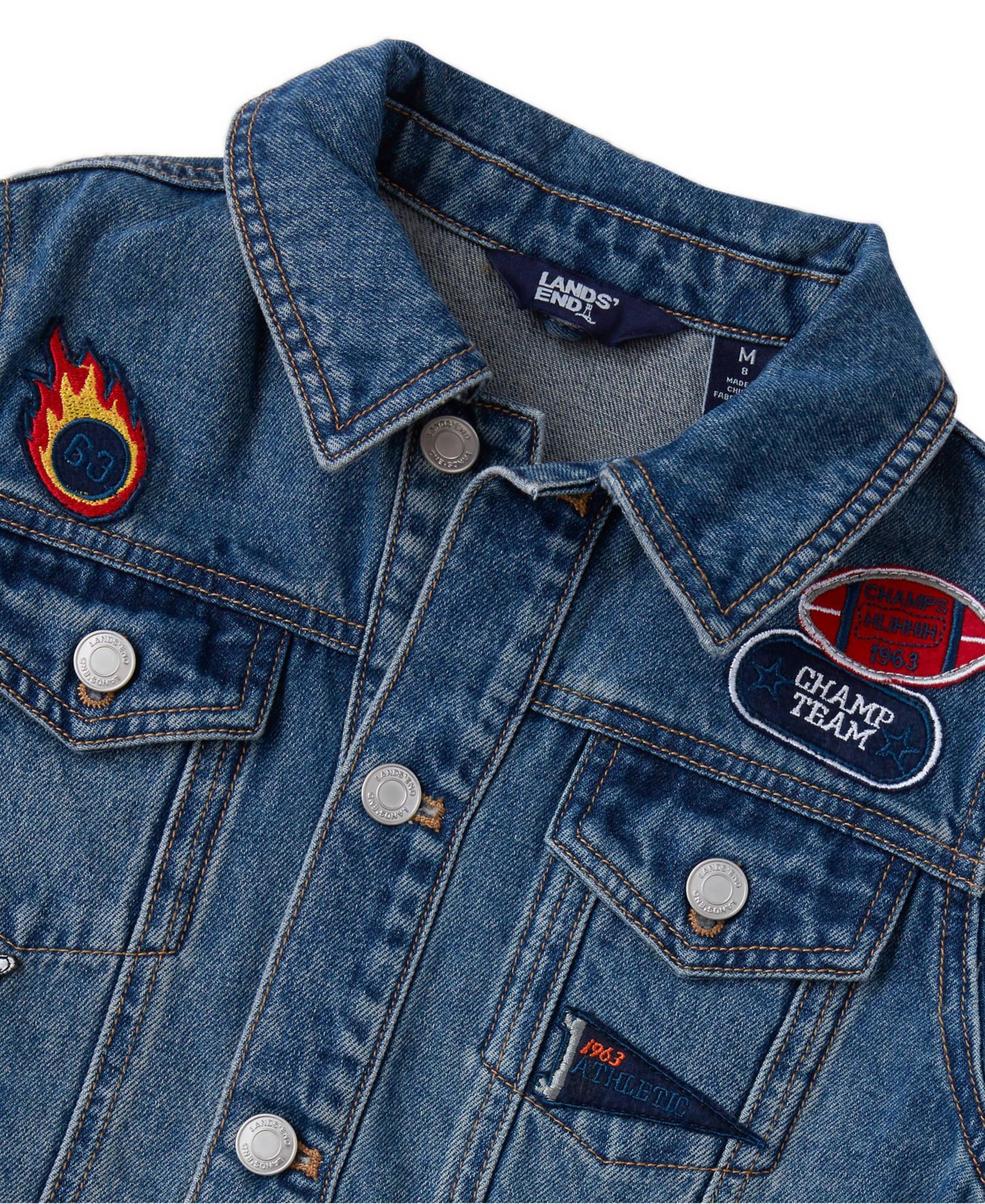 Men's Boys Patch Denim Jacket