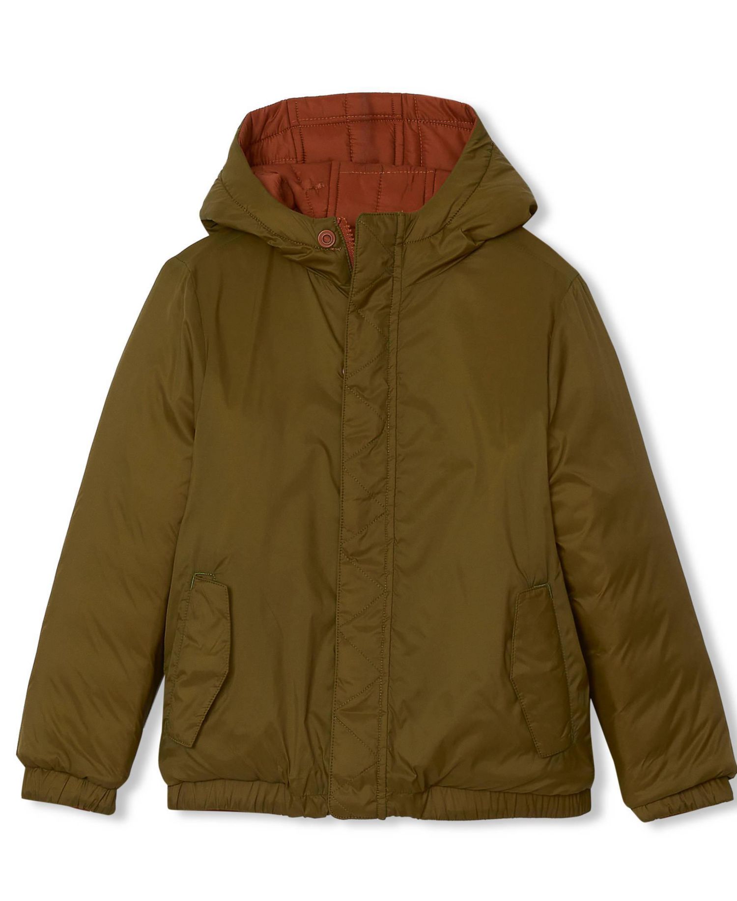 Boys' and Girls' Reversible Quilted Water Resistant Jacket
