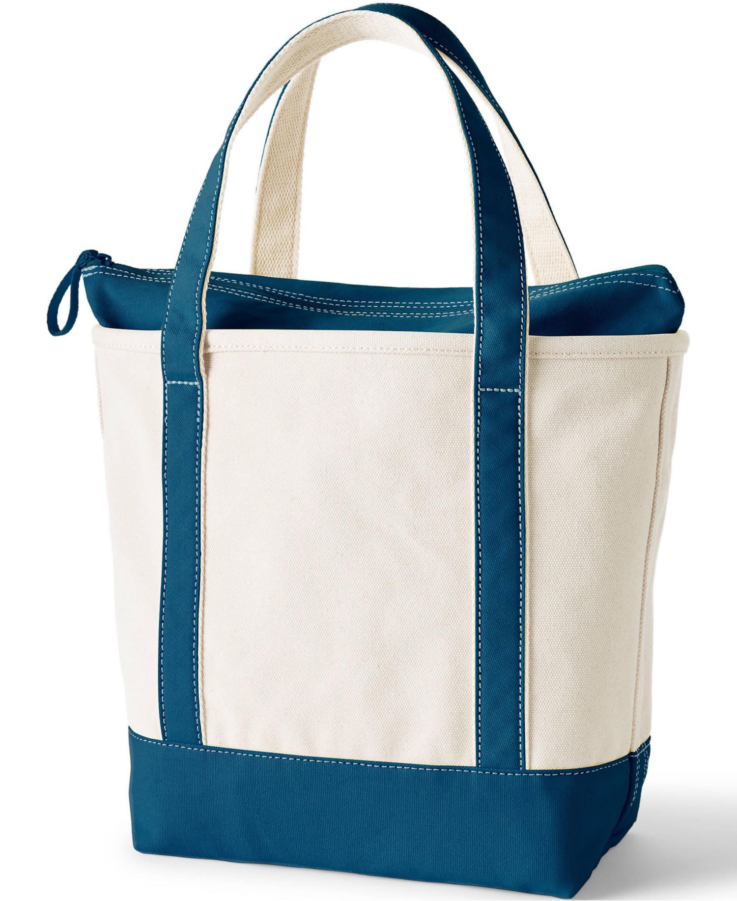 Medium 5 Pocket Zip Top Canvas Tote Bag
