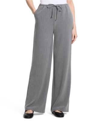 Women's Washable Suiting Mid Rise Wide Leg Pants