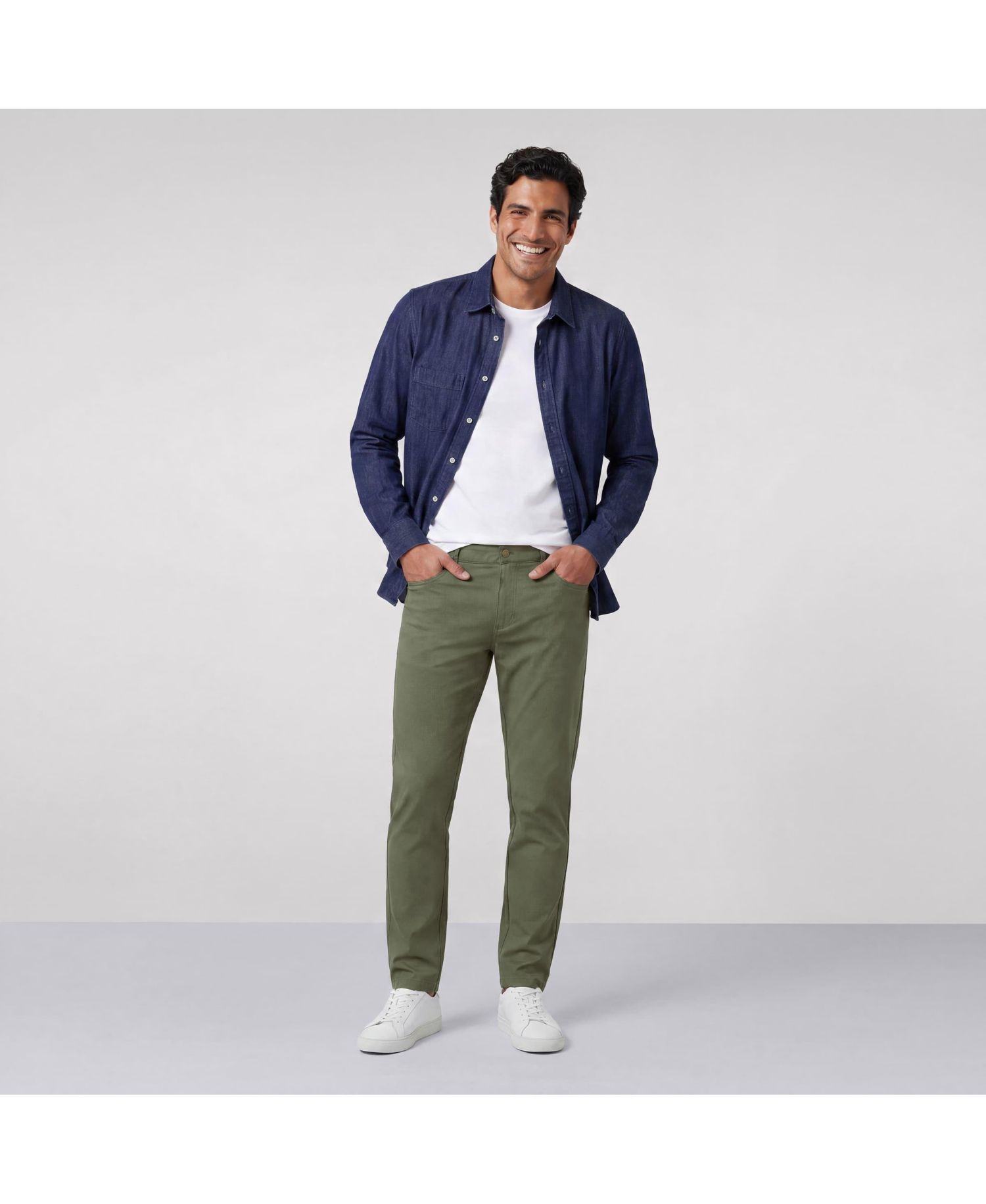 Men's Charter Straight-leg Cotton-Lyocell Blend Travel-ready Pants