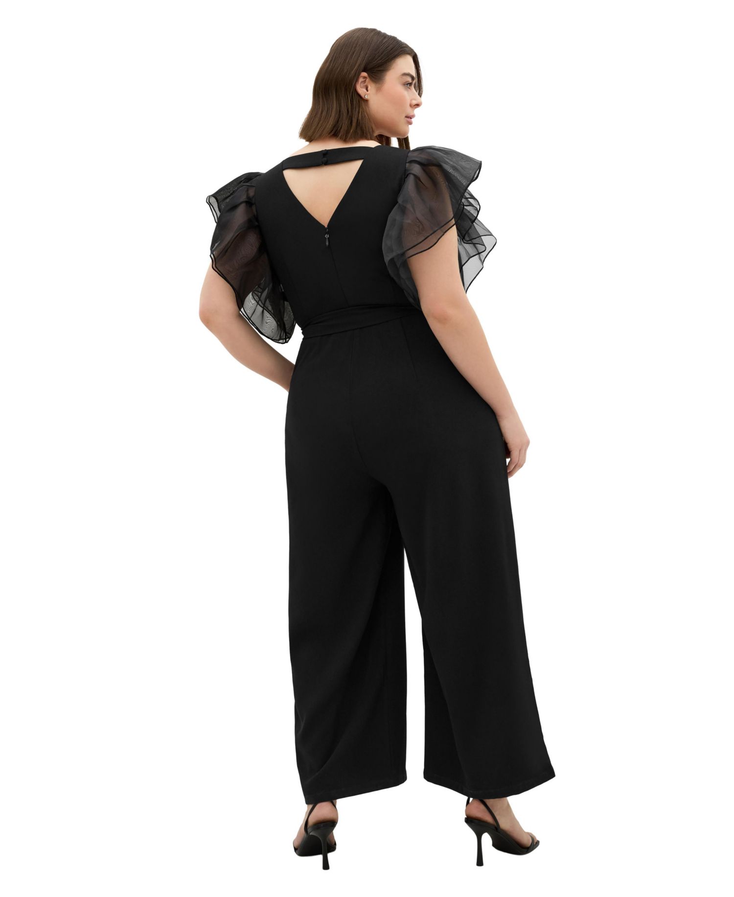 Women's Tiana Organza Sleeve Wide Leg Jumpsuit