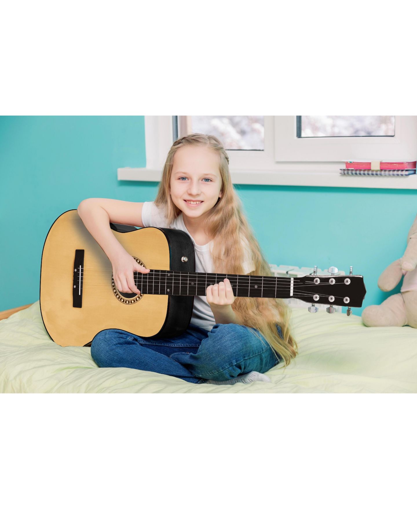 Детские игрушки Lexibook Wooden Acoustic Guitar Learn to Play 6 Nylon Strings, Ages 6+ — фото 3