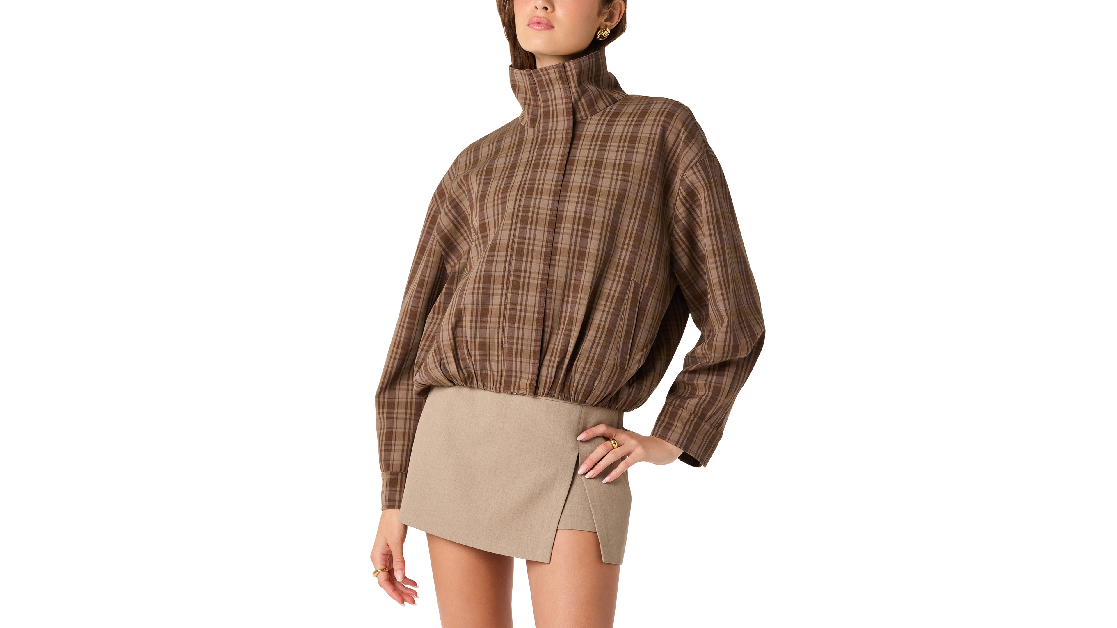 Astr the Label Women's Cooper Funnel Neck Jacket