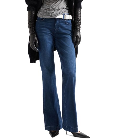 Женские джинсы 7 For All Mankind Dojo Mid-Rise Flare, цвет: Shadowleaf