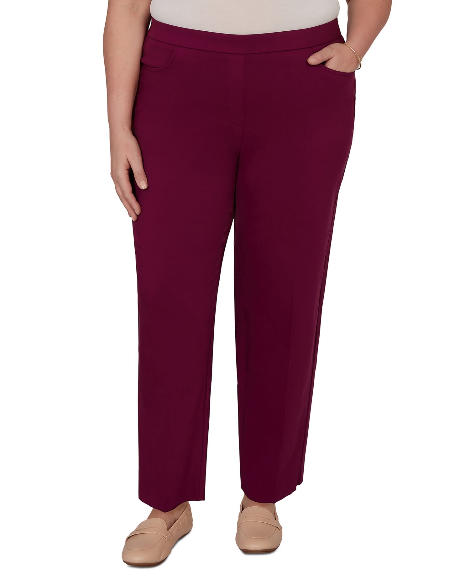 Plus Size Colored Allure Stretch Pants