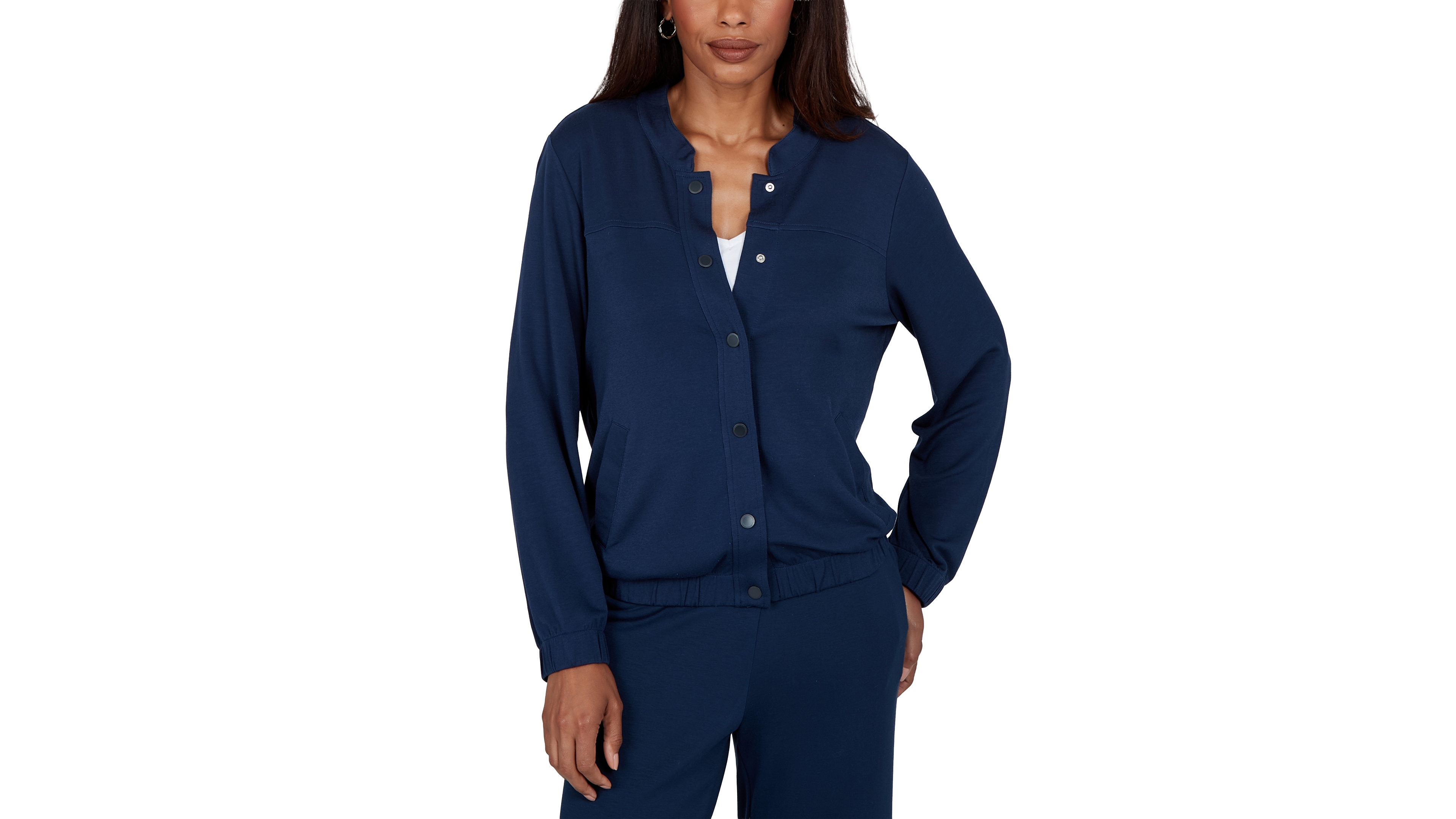 Alfred Dunner Women's Mandarin Collar Short Jacket