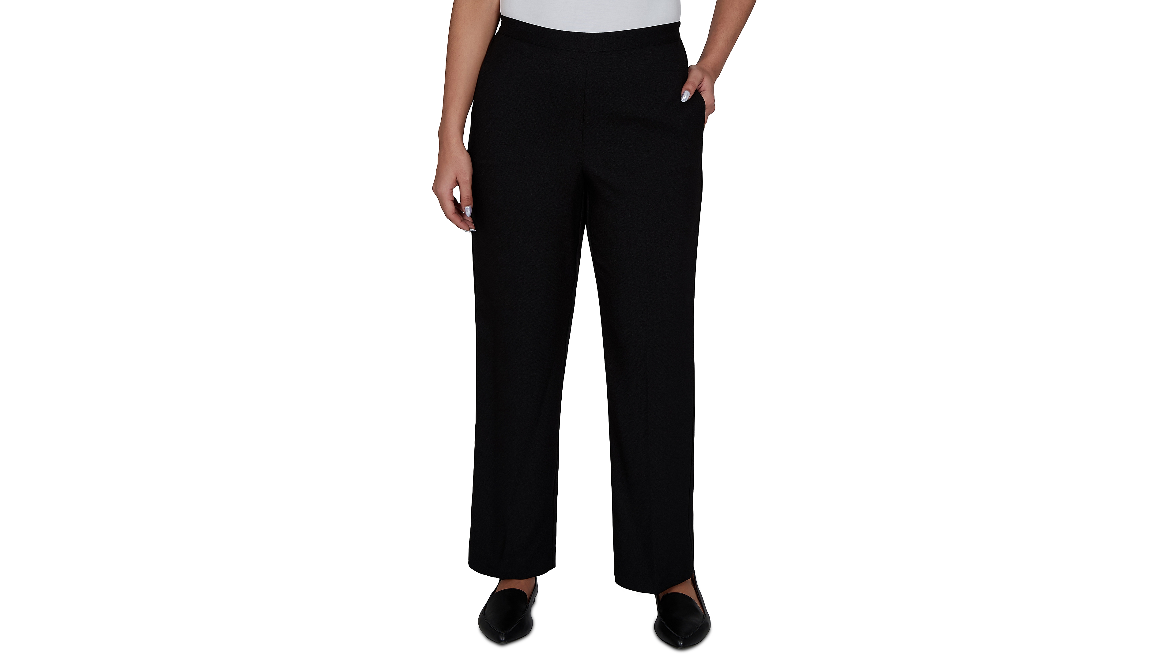 Alfred Dunner Petite Pull-On Straight-Leg Pants