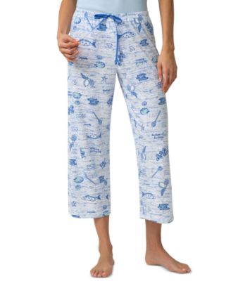 Women's Printed Capri Mid-Rise Pants