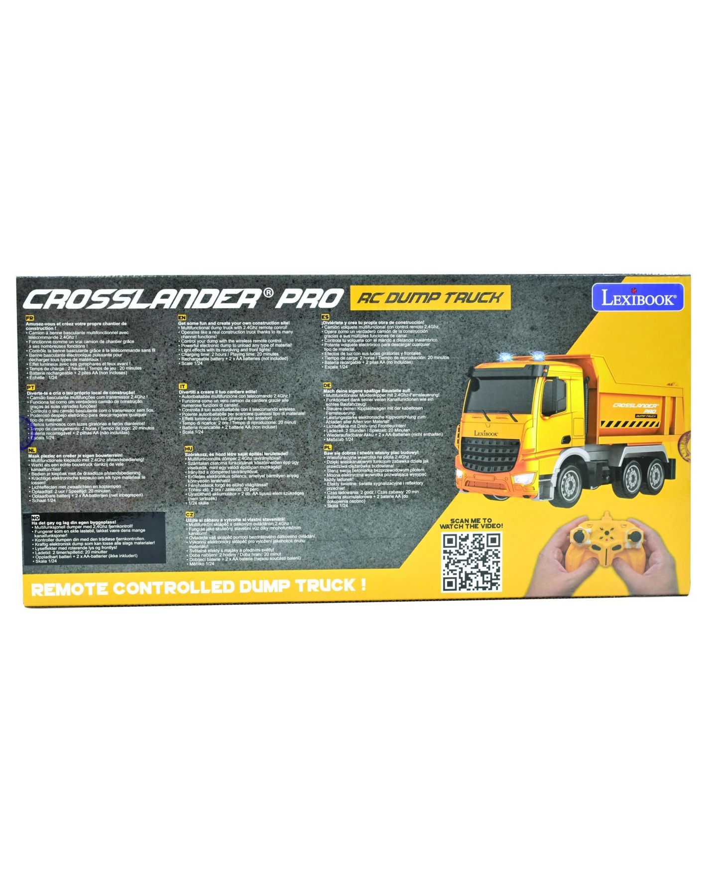Детская игрушка Lexibook Crosslander Pro Light-Effects Remote-Controlled Dump Truck — фото 7