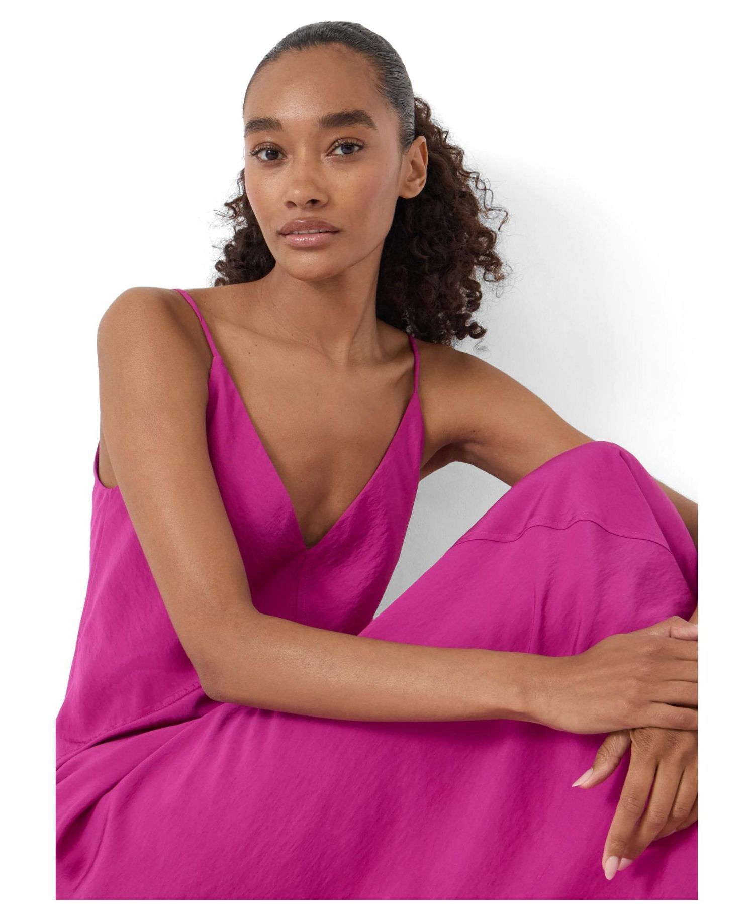 Women's Air Flow Seam Detail Maxi Slip Dress