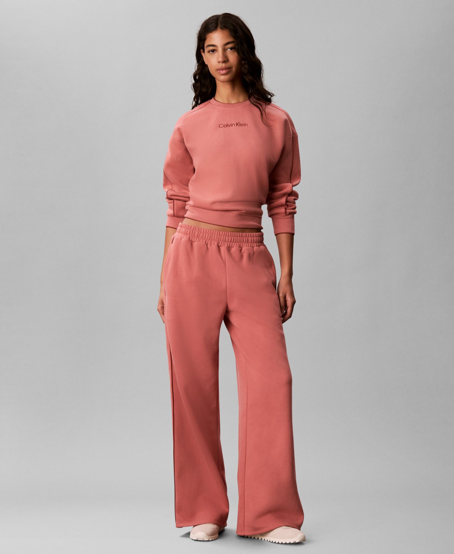 Women's Piped Wide-Leg Sweatpants