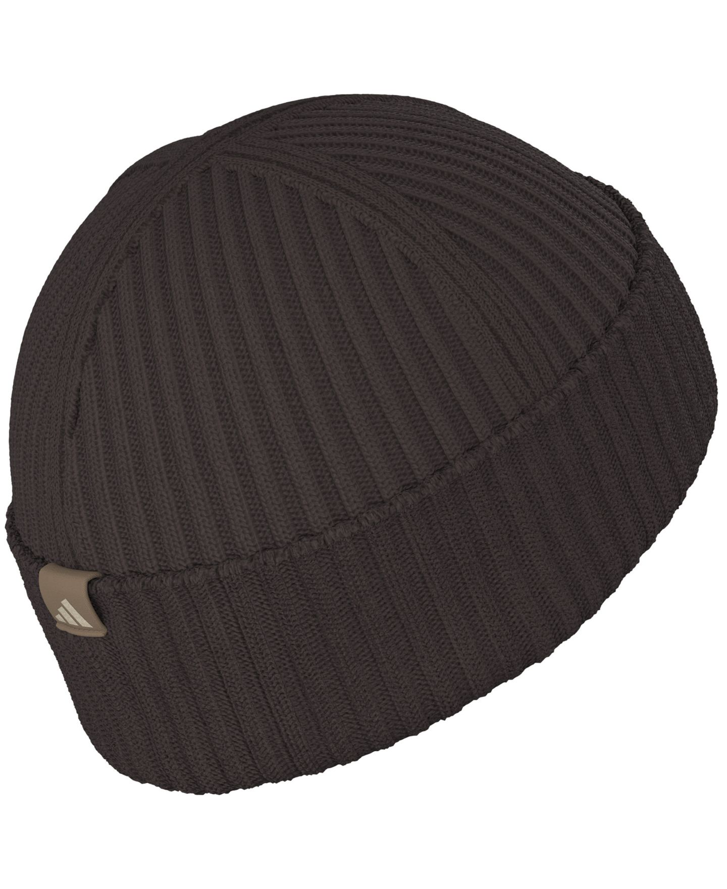 Мужская шапка adidas Stretch Fit Ribbed Roam Beanie, цвет: Кофейный коричневый — фото 3