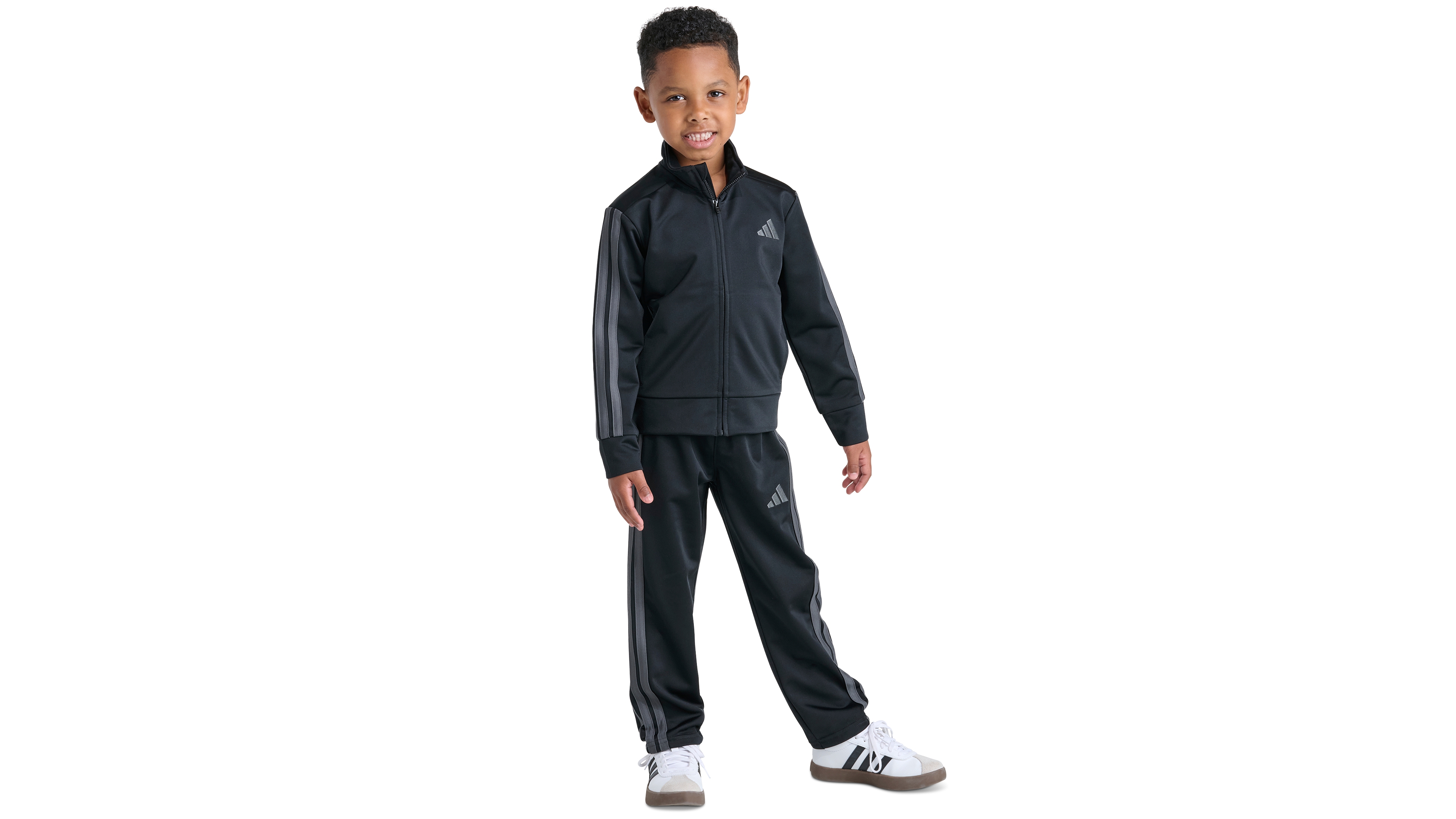 adidas Boys' 4-20 Event Three-Stripe Tricot Full-Zip Jacket and Pants, 2-Piece Set