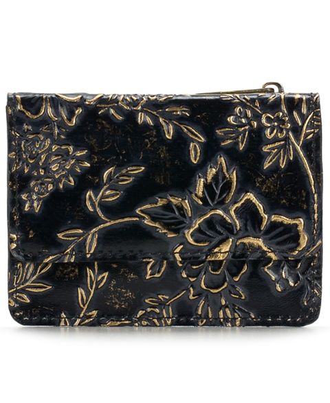 Женский кошелёк Patricia Nash Rose Garden Celeste Leather Bifold Wallet, цвет: Розовый чёрный