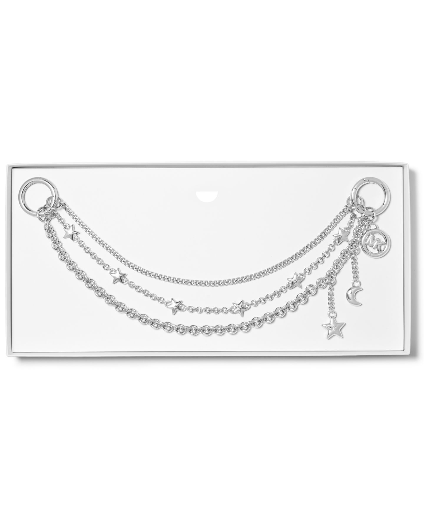 Женская сумка Michael Kors Metal Star Chain Charm, цвет: Родий — фото 3