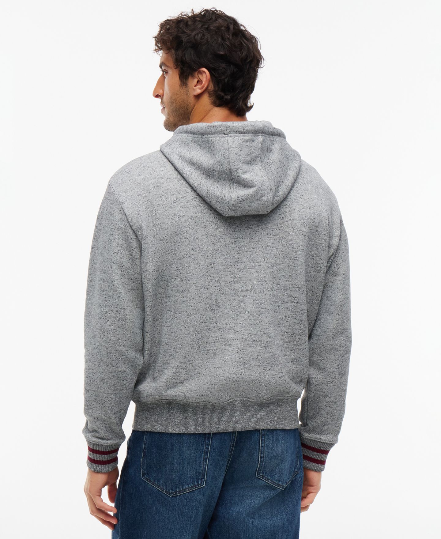 Мужское худи Tommy Hilfiger Varsity Embroidered Regular-Fit, цвет: Светлый серый меланжевый — фото 4