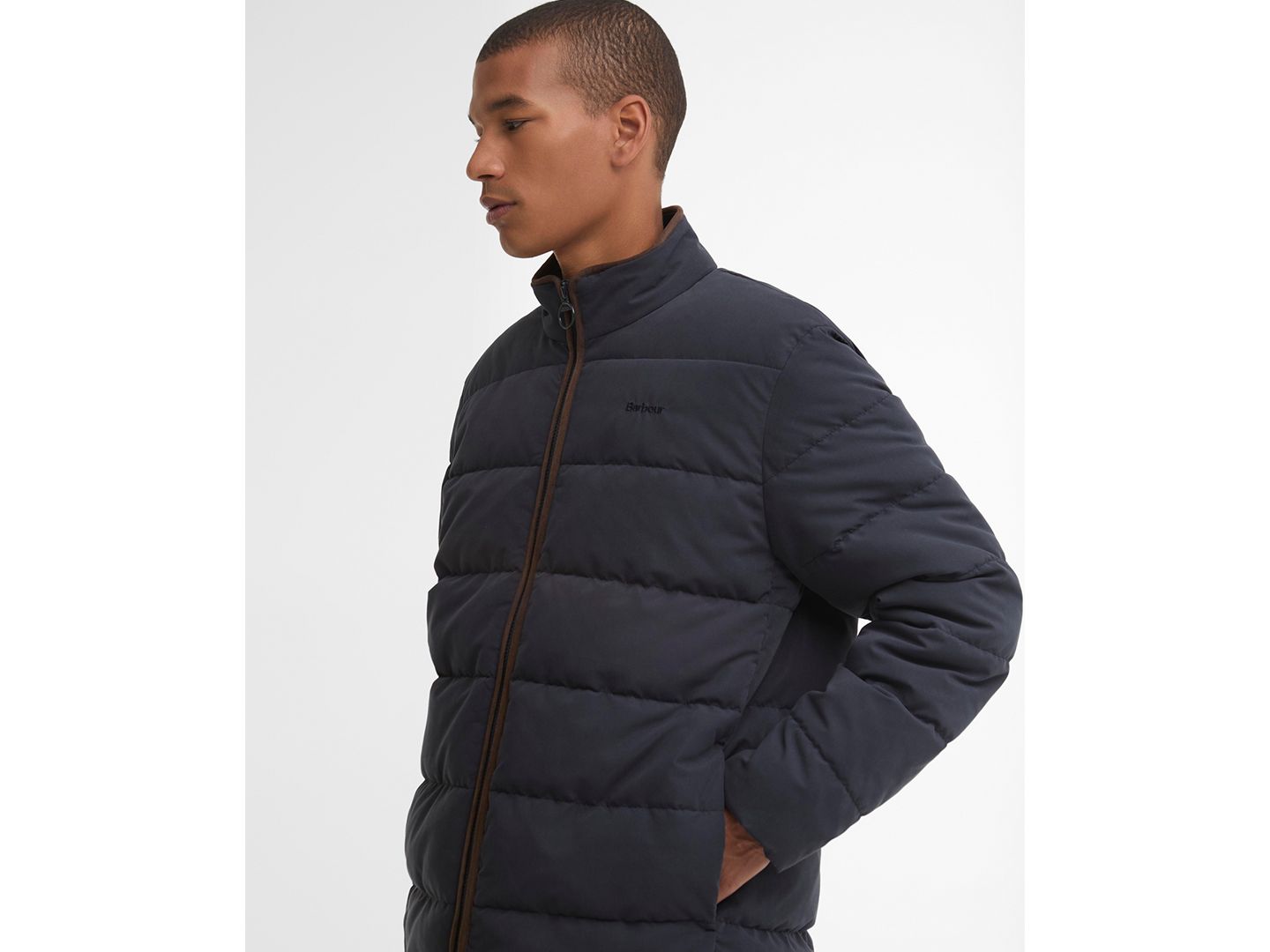 Мужская куртка Barbour Noree Short Puffer, цвет: Тёмный тёмно-синий — фото 3