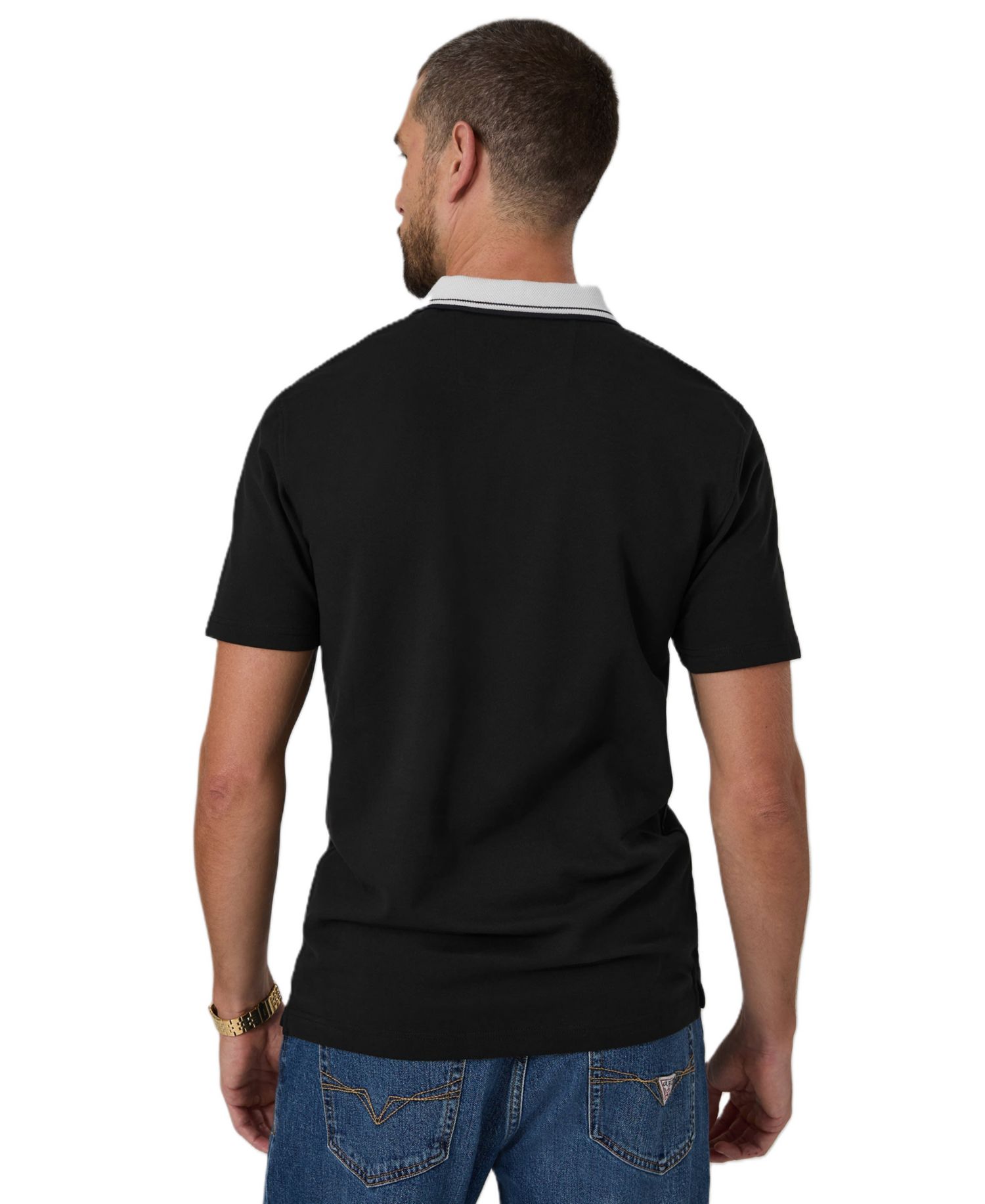 Men's Stretch Pique Slim-Fit Polo Shirt