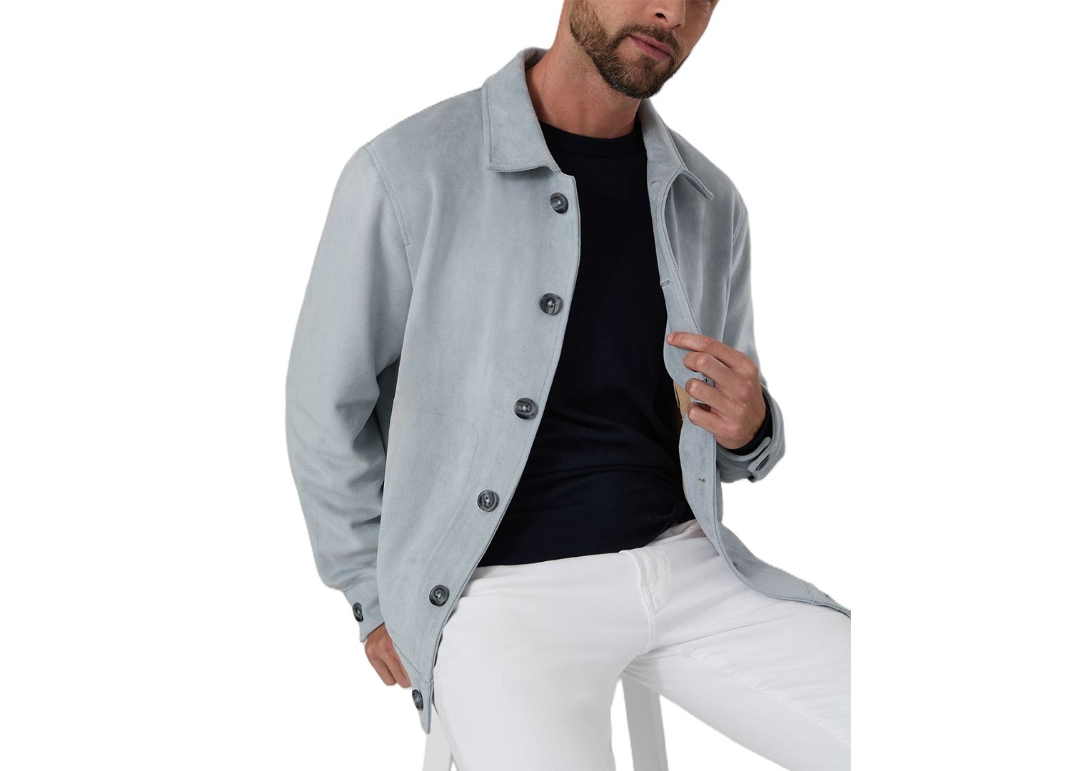 Men's Harlow Faux Suede Overshirt