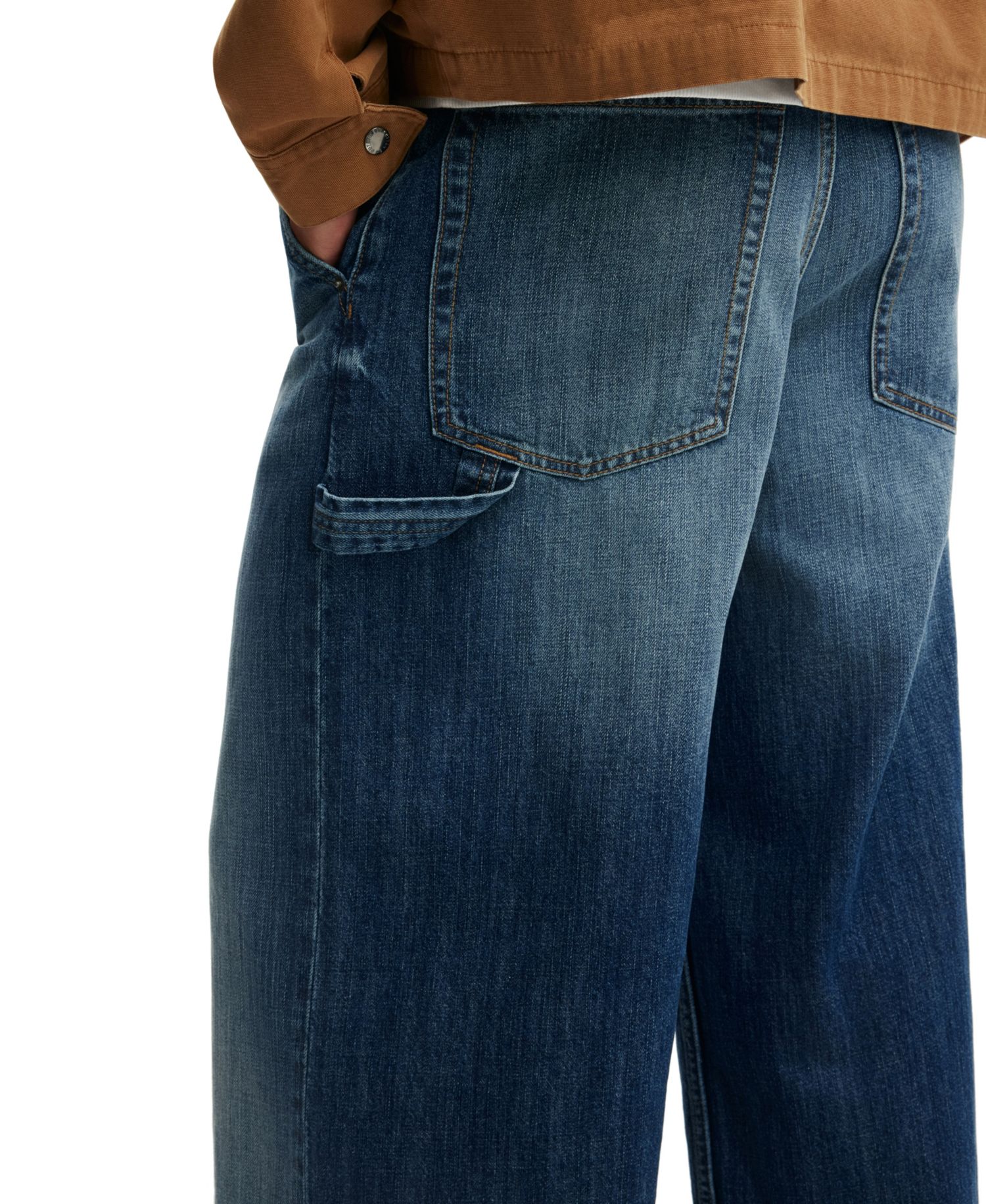 Men's Ultra Baggy Jean Wide-Leg Rigid-Denim Jeans