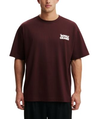 Men's Box Fit Text Graphic Boxy-Fit Heavyweight T-Shirt