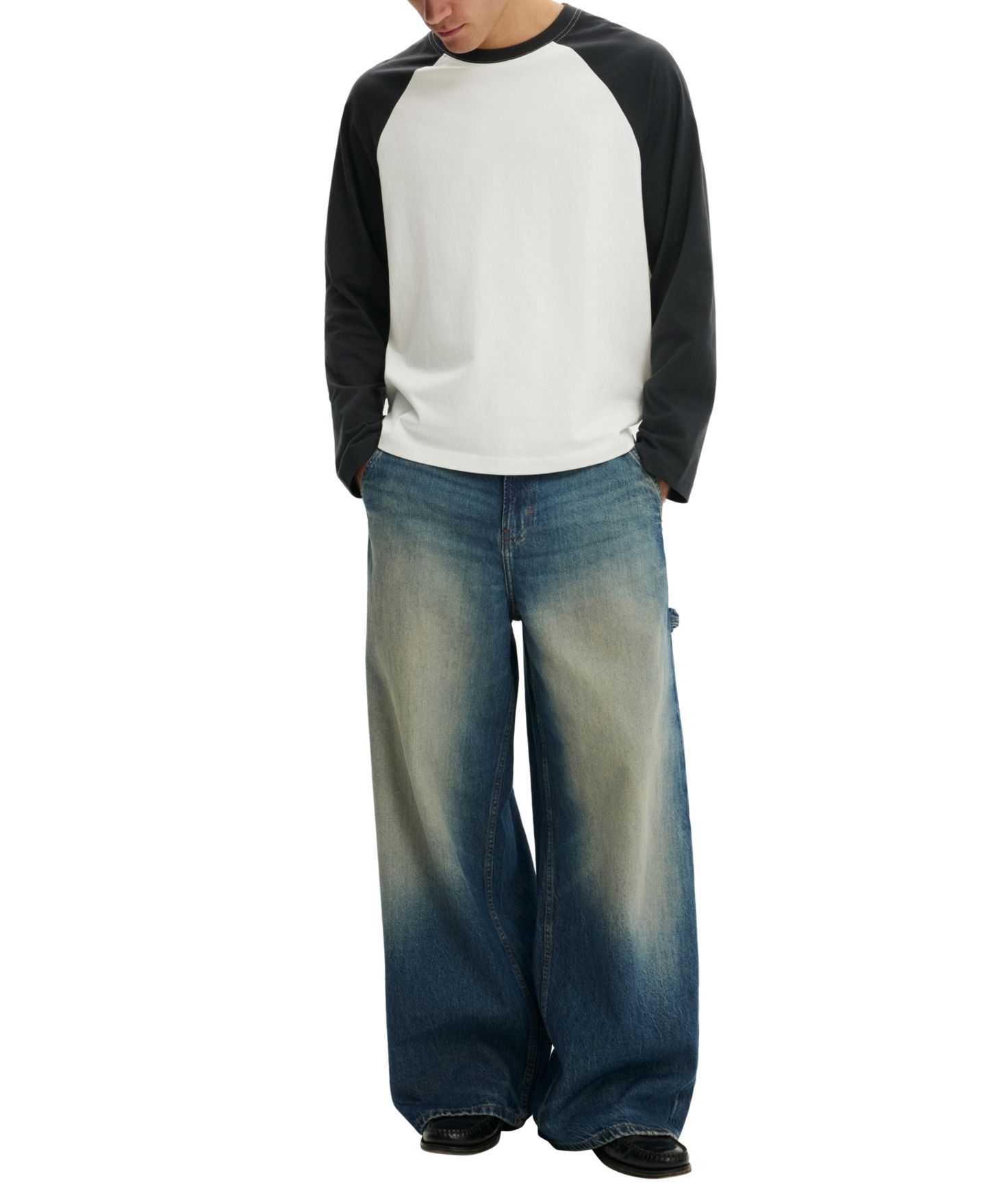 Мужские джинсы COTTON ON Ultra Baggy & Relaxed Fit Wide Leg, цвет: Синий — фото 2