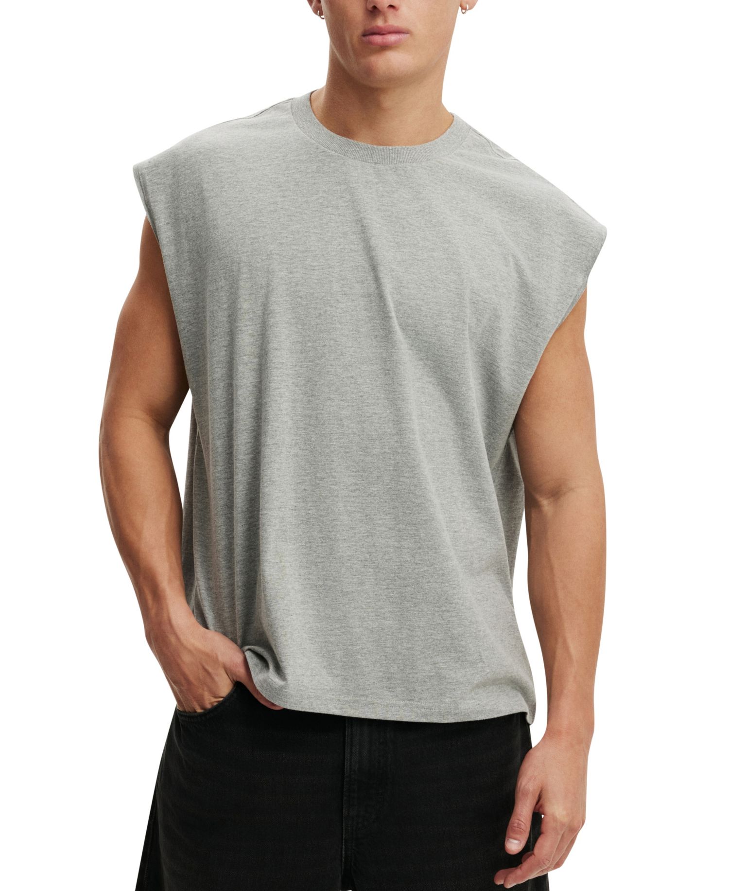 Men's Cropped-Fit Muscle Tank